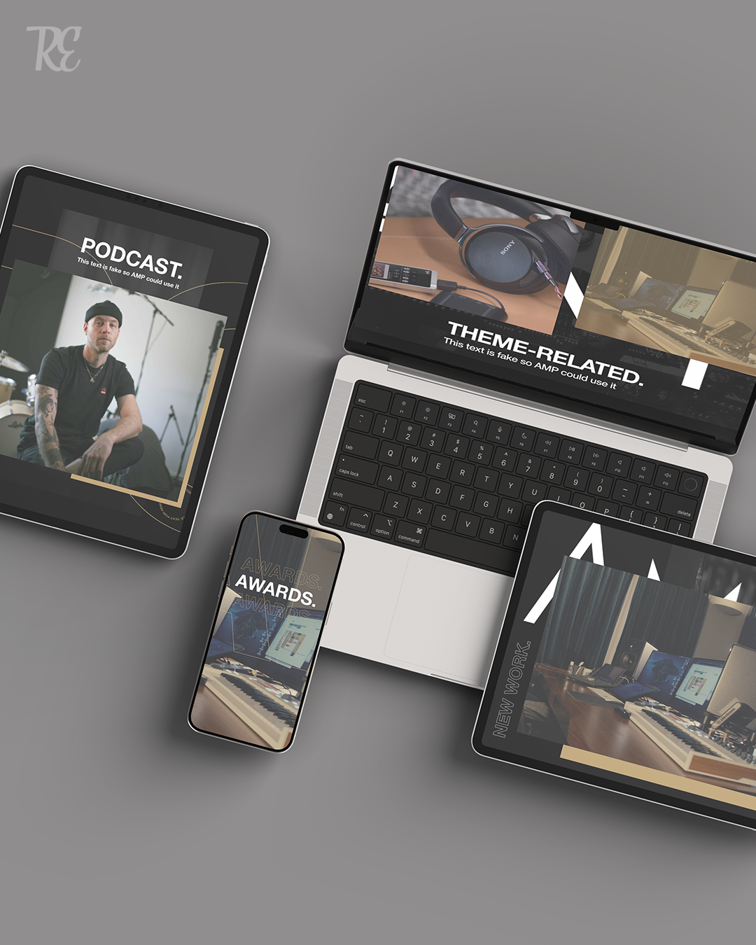AMP socials mockup